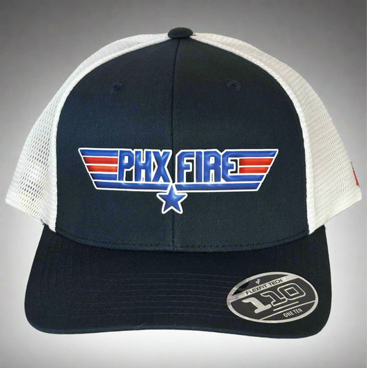 +Top Gun+ Curved Trucker Navy/ White